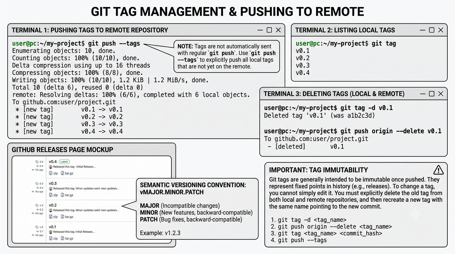 Slajd 28 - git push --tags - wysylanie znacznikow