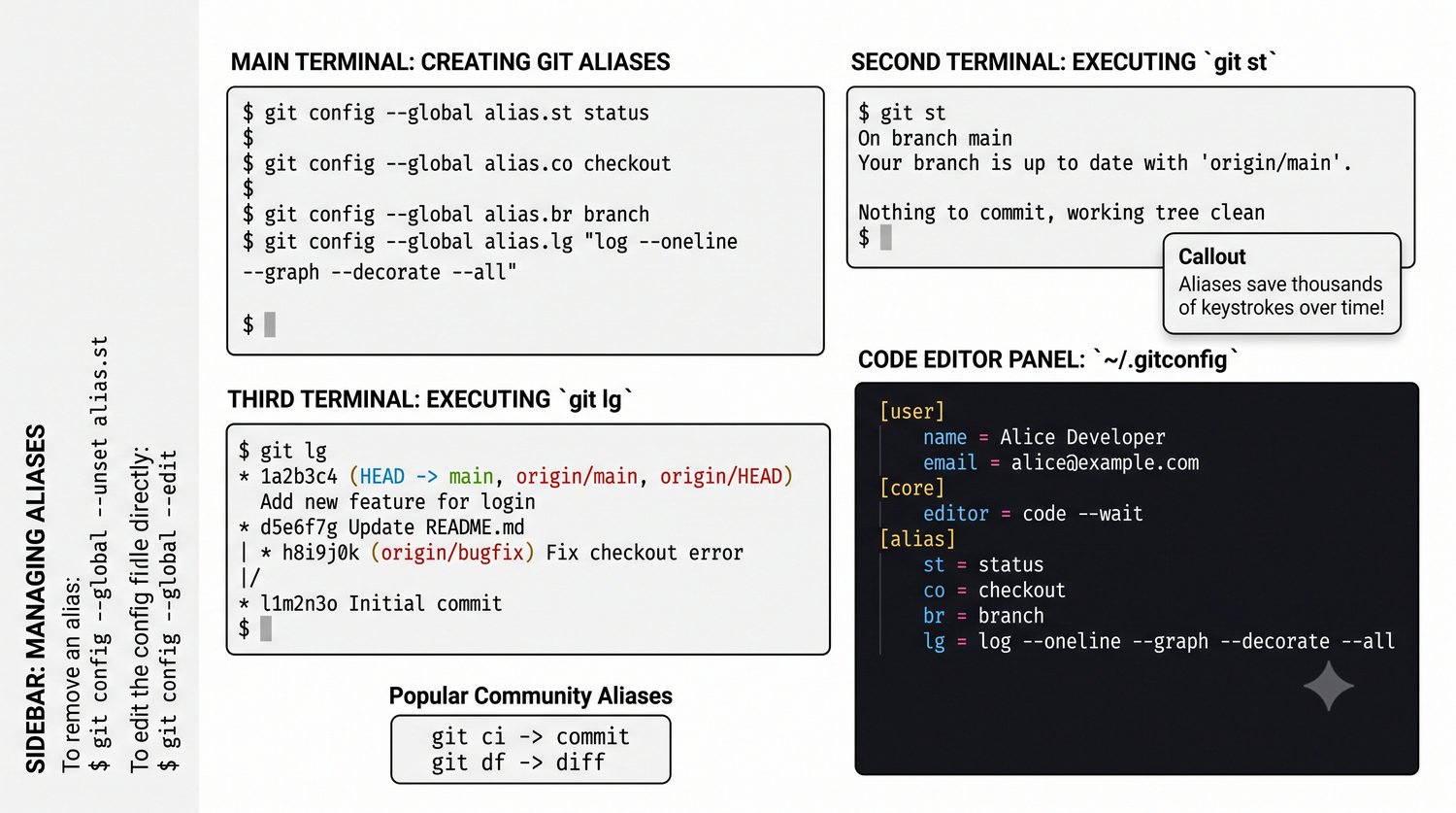Slajd 37 - git config i aliasy