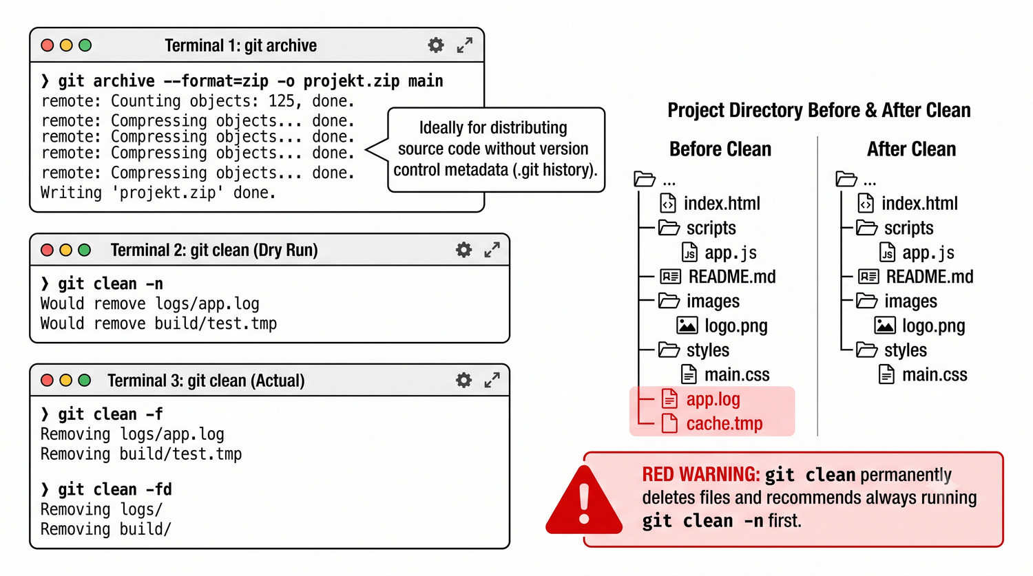 Slajd 41 - git archive i git clean